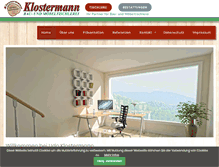 Tablet Screenshot of klostermann-tischlerei.de